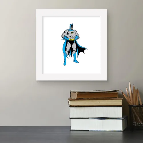 Vista 4 de Trends International Gallery Pops DC Comics Batman - Póster de pared de Batman New Look para pared, 12 x 12 pulgadas, versión enmarcada en blanco