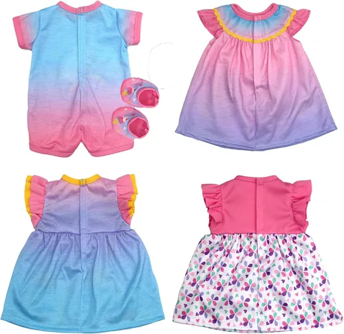 Vista 3 de Paquete de 4 ropa de muñeca para muñecas de 13 a 16 pulgadas, vestido para muñecas de 13 a 16 pulgadas