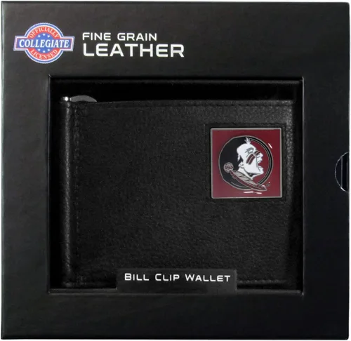 Vista 12 de Siskiyou Cartera deportiva de cuero con clip para billetes de la NCAA