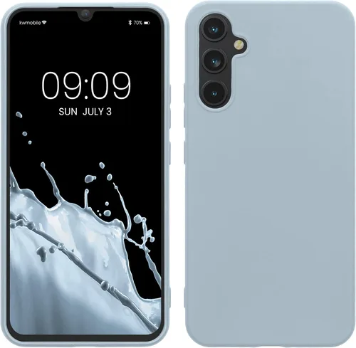 Vista 129 de kwmobile Funda compatible con Samsung Galaxy A12 - Funda protectora de silicona TPU suave y delgada - Azul Báltico