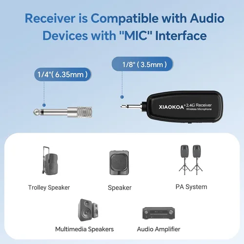 Vista 3 de Micrófono de auriculares inalámbricos, micrófono de cabeza de tono de piel de 2.4G, micrófonos de carga beige para amplificador de voz, altavoz