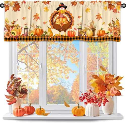 Vista 14 de Cortinas de Navidad de Hexagram para sala de estar, cortinas de árbol de Navidad de 63 pulgadas de largo para sala de estar juego de 2 paneles Negro