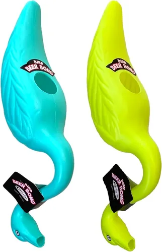 Vista 7 de Head Rush Flamingo Bird Bong - Embudo de cerveza de forma única, embudo de bebida multiusos, artículos esenciales de fiesta para adultos, accesorios