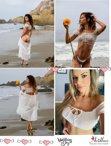 Vista 33 de Avidlove - Conjunto de brasier y braga con volantes, conjunto de lencería tipo babydoll de malla