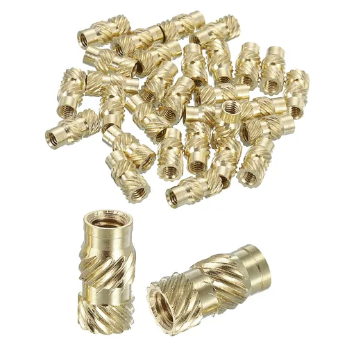 Vista 21 de uxcell Tuercas de inserción moleteadas, 100 piezas M1 x 1.5mm L x 2mm DE 3D Impresión de latón Tuercas de inserción roscadas hembras Insertos