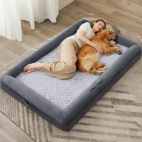 Vista 16 de WNPETHOME Cama extragrande XL para perro, sofá lavable para perro con funda impermeable extraíble, sofá cama grande ortopédica para mascotas