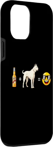 Vista 3 de iPhone 15 Plus Dogo Argentino + Beer Dog Dad Happy Men Pet Lover Case