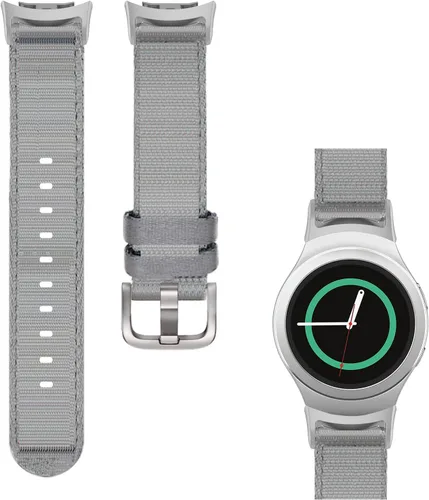 Vista 13 de Correa de nailon tejida compatible con Samsung Gear S2 SM-R720/SM-R730 Smartwatch de ajuste rápido suave transpirable correa deportiva de repuesto