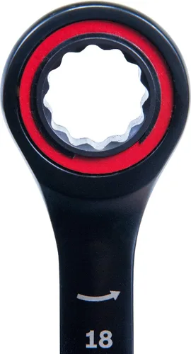 Vista 3 de Bosch Professional Llaves de anillo/extremo abierto con función de trinquete (0.315 in, acero al cromo vanadio) - Exclusivo de Amazon