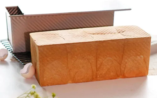 Vista 5 de CANDeal Molde para pan Pullman corrugado dorado con tapa, molde para tostadas comerciales antiadherentes para hornear, juego de latas de acero al