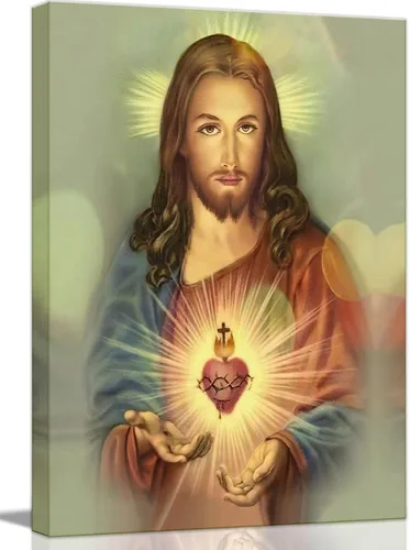 Vista 10 de Cuadro enmarcado de cruz de Jesús en lona para pared, arte impreso en blanco y negro, pintura cristiana, póster inspiradora, Jesús católico