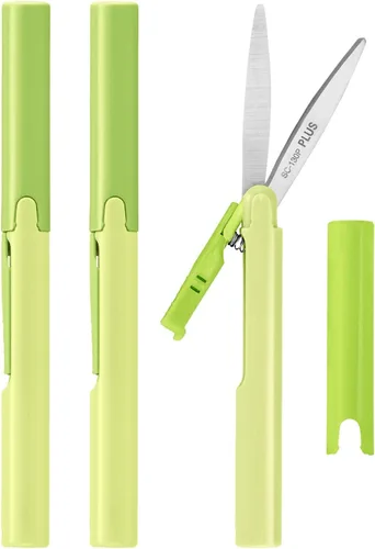 Vista 18 de Plus Tijeras Compactas Estilo Bolígrafo Twiggy con Tapa, Blanco
