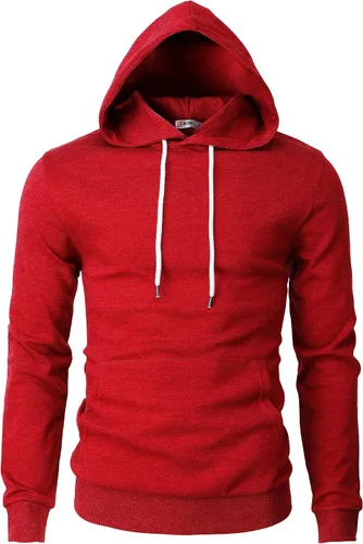 Vista 39 de H2H Sudadera con Capucha Tipo Pullover para Hombre, Ligera, de Manga Larga, con Bolsillo Canguro, Ajuste Ceñido, Básica, Casual, Suéter