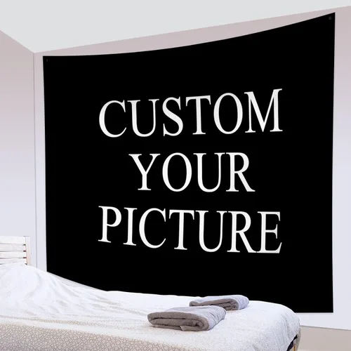 Vista 14 de Canessioa Tapiz personalizado para cargar imágenes personalizadas, tapiz personalizado, pancarta, logotipo, diseño de texto, tapiz para colgar