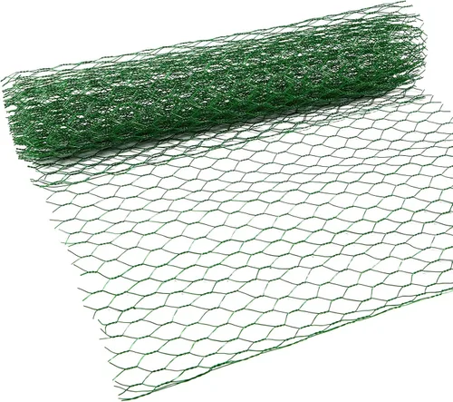 Vista 3 de SATINIOR - Red de alambre de gallinero, 2 hojas, para manualidades, malla de alambre hexagonal, galvanizado.