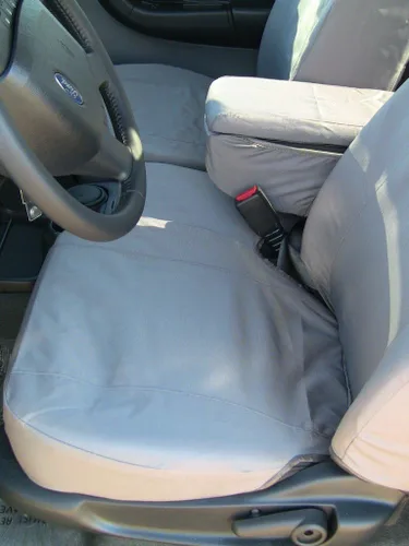 Vista 5 de Durafit Seat Covers, Hecho para adaptarse a 2010-2012 Ranger 60/40 asiento dividido personalizado fundas de asiento de ajuste exacto, gris