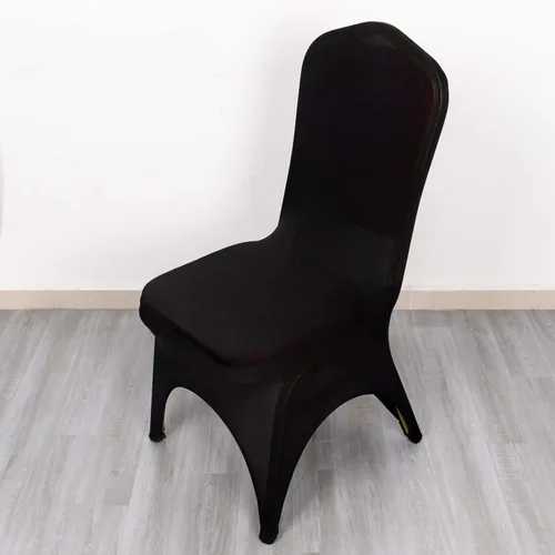 Vista 3 de Efavormart - Funda para silla de banquete de elastano elástica de 3 vías, color negro, con arco abierto, funda ajustable para silla de boda