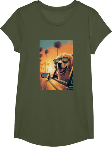 Vista 87 de Golden Retriever - Camiseta divertida de Golden Retriever con lentes, Negro