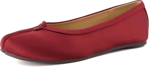 Vista 12 de CUSHIONAIRE Maki Tabi - Zapatos planos para mujer, con puntera dividida, suela flexible y plantilla acolchada Negro