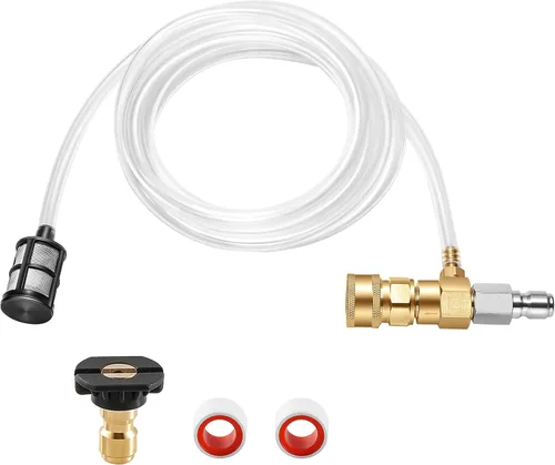 Vista 11 de PWACCS Inyector químico para lavadora a presión, kit de inyector aguas abajo con conectores de 3/8 pulgadas, 2-3 GPM, 3200 PSI