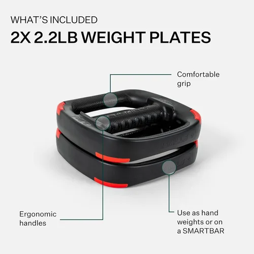 Vista 2 de Les Mills™ Dual Purpose Ergonomic Exercise Weight Plates for Total Body Workouts