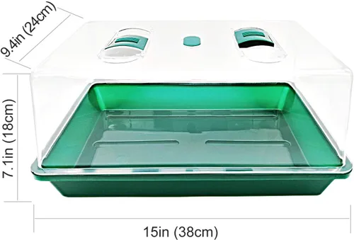 Vista 7 de Propagador con cúpulas de ventilación de humedad,Bandeja de cultivo resistente Mini invernadero para plántulas,Clones