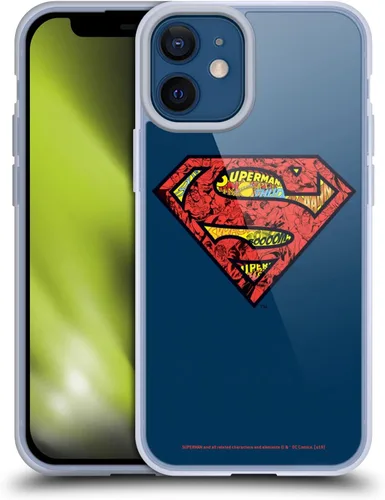 Vista 39 de Head Case Designs Officially Licensed Superman DC Comics Collage 80th Anniversary Gel Case [Military Grade Protection] Compatible with Apple iPhone