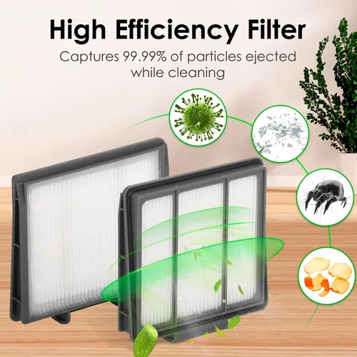 Vista 2 de (8 piezas) Filtro HEPA compatible con Shark AV752 AV753 AV751 R85 RV850 RV850WV S87 RV851WV RV761 RV700_N RV720_N RV750_N, kit de accesorios