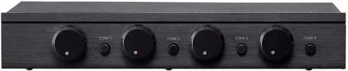 Vista 3 de Monoprice SSVC-4.1 Selector de altavoz de 4 canales de entrada única con control de volumen, protección de impedancia, botones de encendido/apagado