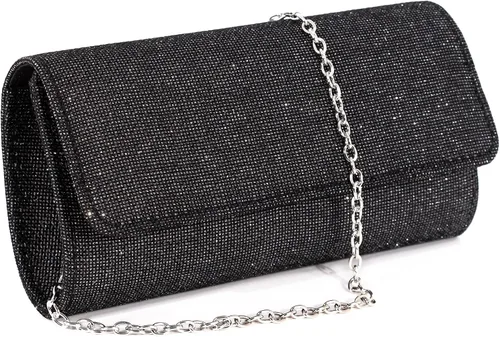 Vista 15 de Naimo - Deslumbrante bolsa pequeña de solapa, con cadena desmontable para eventos nocturnos.