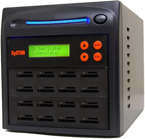Vista 12 de Systor Duplicador de tarjetas SD/microSD 1:7 - 2GB/Min - Copiadora de memoria flash múltiple independiente y borrador/desinfectante, velocidades