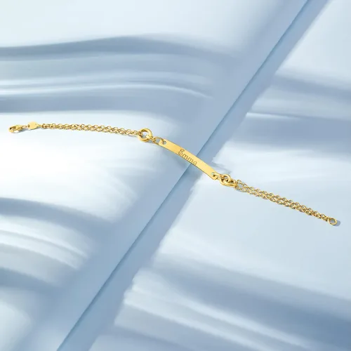 Vista 4 de Ross-Simons Italian 14kt Yellow Gold Personalized Id Bracelet