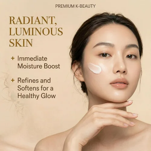Vista 3 de LICORNE Crema facial vegana de arroz con AHA y PHA – Hidratante coreano ligero, extracto de salvado de arroz, niacinamida y ácido glicólico, piel