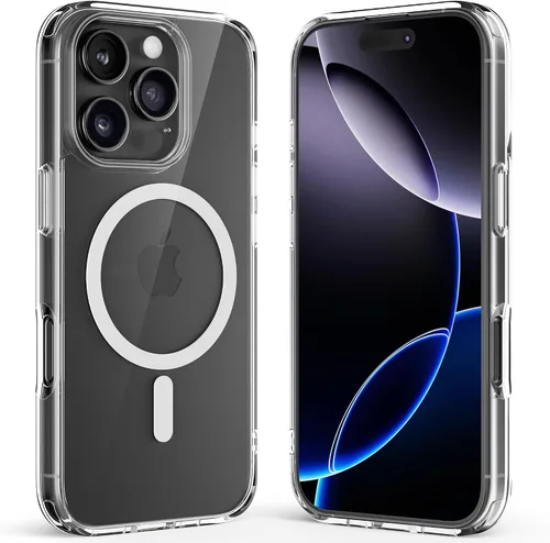 Vista 8 de Crystal Fit - Funda magnética transparente para iPhone 16, compatible con MagSafe, antiamarilleo, funda protectora delgada (para iPhone 16)