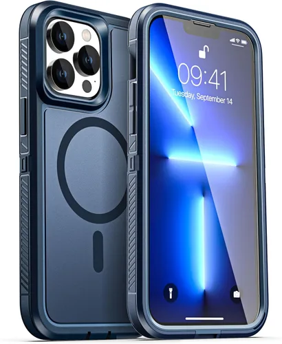 Vista 43 de AICase Funda para iPhone 13 Pro Max [compatible con Magsafe], protección magnética resistente contra caídas, cuerpo completo, a prueba de golpes, a