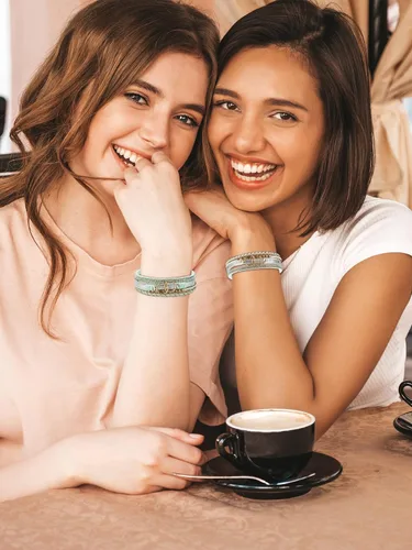 Vista 6 de Long tiantian Heart Leather Bracelets for Women Boho Western Jewelry for Women Cowboy Vintage Jewelry PinkRed Wrap Cuff Bracelets Valentines Day