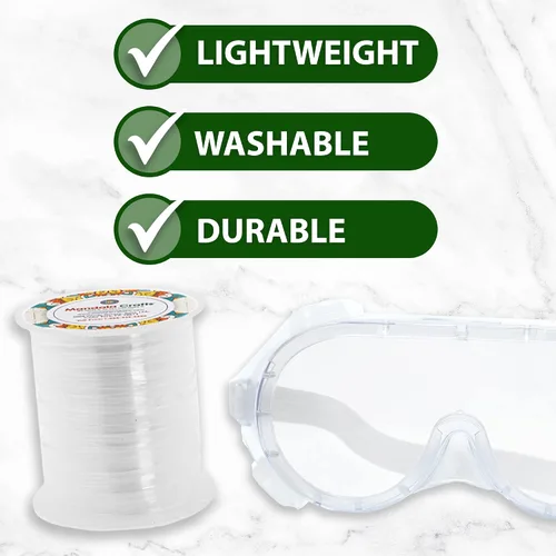 Vista 6 de Mandala Crafts 1/2 pulgada ligero y transparente elástico para coser – 33 yardas invisible transparente correas elásticas transparentes