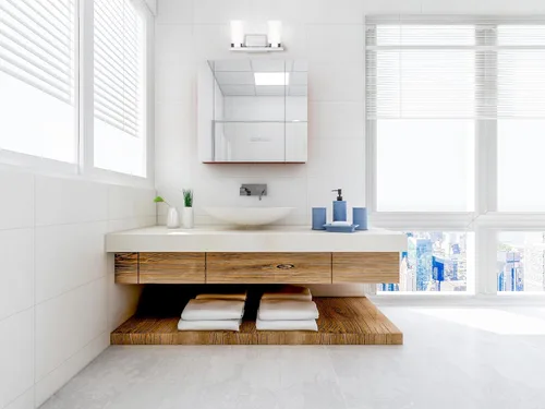 Vista 2 de Canarm IVL429A02CH Milo - Lámpara de tocador de baño con 2 luces, cromada