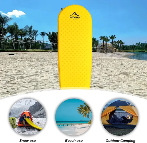 Vista 6 de widesea Almohadilla de dormir inflable para acampar, almohadilla de dormir ultraligera para acampar, colchoneta de dormir para senderismo, viajes