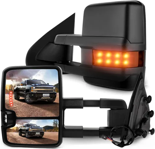 Vista 20 de SCITOO Espejos de Remolque Compatibles con Chevy Silverado 2008-2013 Para GMC Sierra Todos los Modelos Un Par (Lado Izquierdo y Derecho) Con Ajuste
