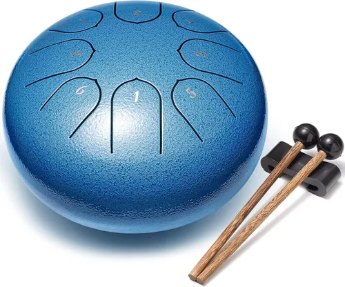 Vista 12 de Tambor de lengua de acero Lronbird de 6 pulgadas, 8 notas, estilo tambor de lluvia, regalo Calmante, relajación, meditación, educación