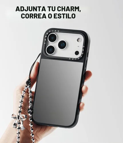 Vista 7 de CASETiFY Funda de espejo para iPhone Air [Reflejante/Compatible con Magsafe / Protección contra caídas de 4.9 pies de grado militar 1X] - Negro
