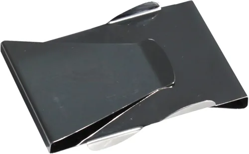 Vista 2 de Slim Clip billetera y tarjetero doble con clip para billetes y tarjetas de crédito, 2 ajustado Clips, Plateado