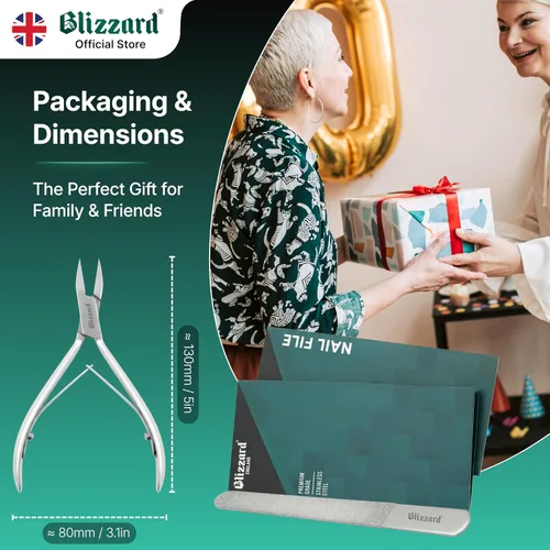 Vista 8 de Blizzard - Cortaúñas encarnadas, podólogo, podólogo, uñas gruesas para personas mayores, pinzas encarnadas para hombres, herramienta de podología