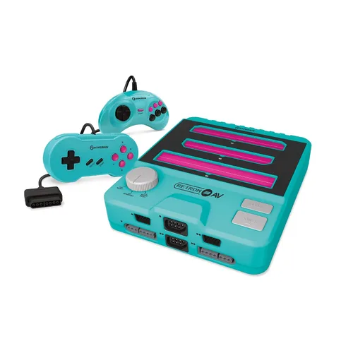 Vista 3 de Hyperkin - RetroN 3 (3-in-1) AV Gaming Console Console System with Controllers for Nintendo NESSuper NES (SNES) Super FamicomGenesis, (Hyper Beach)