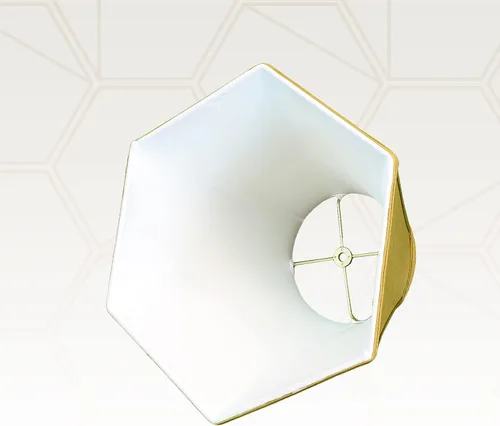 Vista 4 de Royal Designs BS-733W-13AGL - Lámpara hexagonal (2.0 x 5.1 x 3.5 in), color dorado