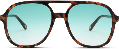 Vista 5 de Pro Acme Gafas de sol polarizadas estilo aviador cuadradas retro para mujer y hombre de los años 70, estilo vintage, doble puente, protección UV400