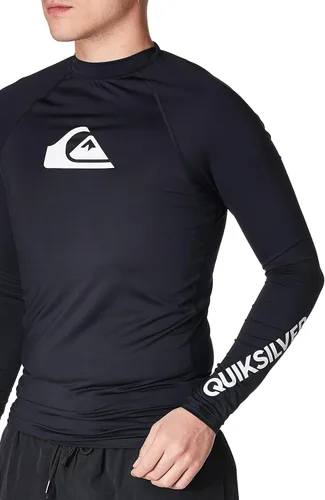 Vista 3 de Quiksilver Camiseta de surf de manga larga para hombre, con protección solar UPF 50, estándar, Mapa