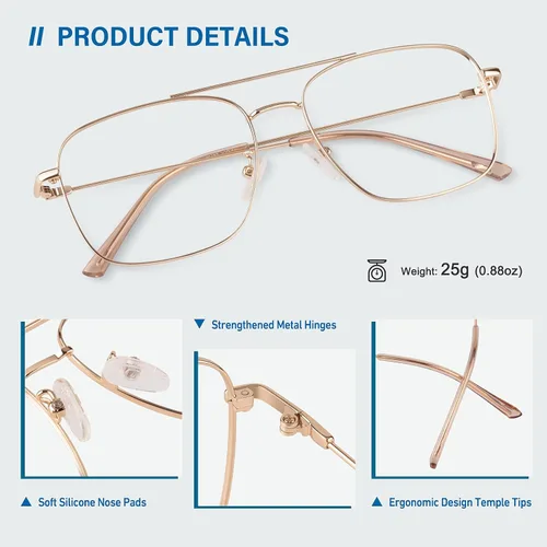 Vista 3 de GQUEEN Gafas transparentes falsas sin receta Gafas Marco rectangular, 201512