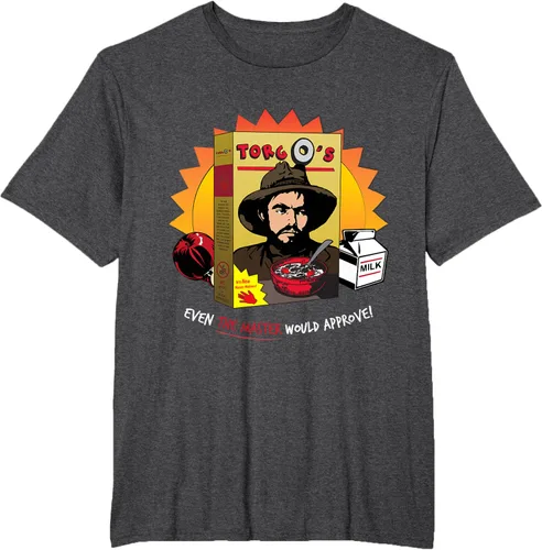 Vista 19 de Torgo Camiseta de película de culto de cereales, Negro, S